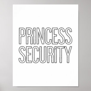 Affiche Princess Security Team Papa & ; Maman Birthday