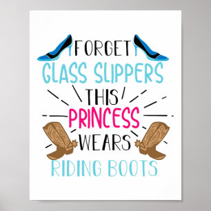Affiche Princess Wears Riding Boots Cool Horse Riders Funn