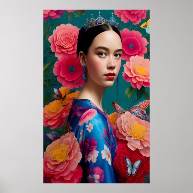 Affiche Princesse à la tiare bleue (Devant)