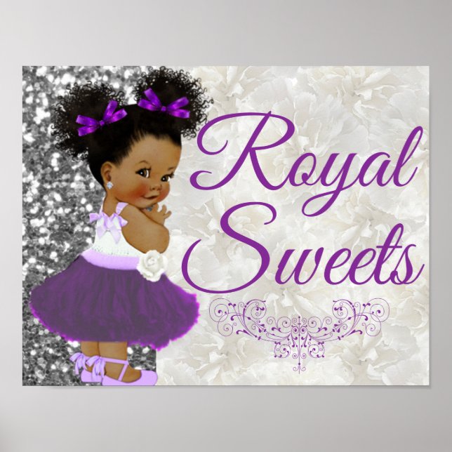 Affiche Princesse africaine violette | Royal Sweets Event (Devant)