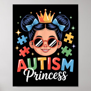 Affiche princesse autiste coquette noeud fille autisme