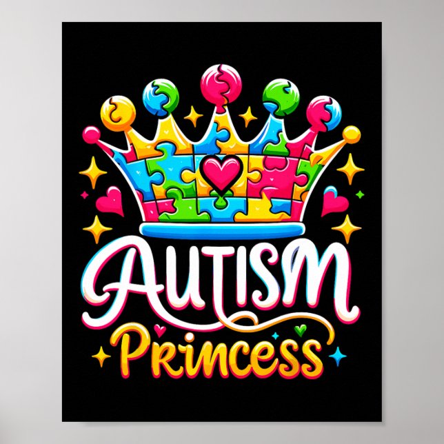 Affiche Princesse autiste Reine de la sensibilisation à l' (Devant)
