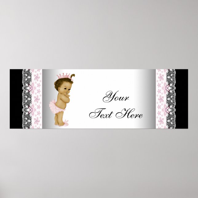 Affiche Princesse bébé vintage rose (Devant)