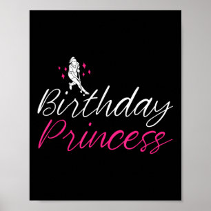 Affiche Princesse d'anniversaire Hockey sur gazon Fille Po