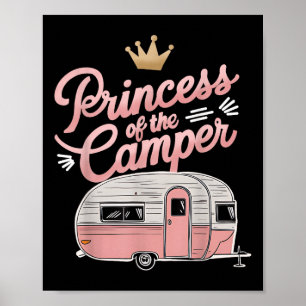 Affiche Princesse De Camionnette De Camping Caravane Rv Un