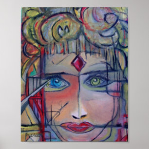 Affiche Princesse de guerrier par ValAries- 8" x 10" copie