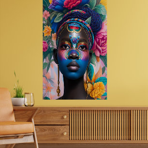 Affiche princesse décorative d'art du visage