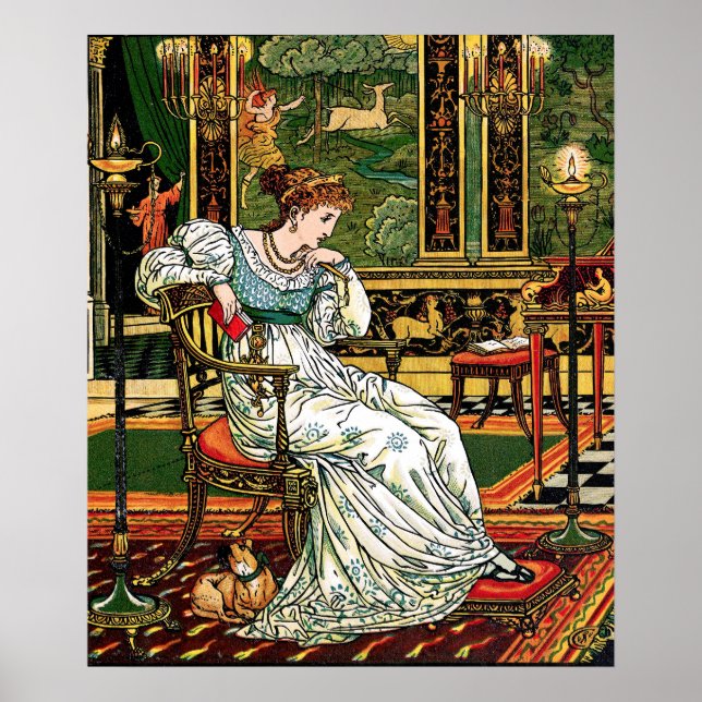 Affiche Princesse Désirée, Illustration vintage par W. Cra (Devant)