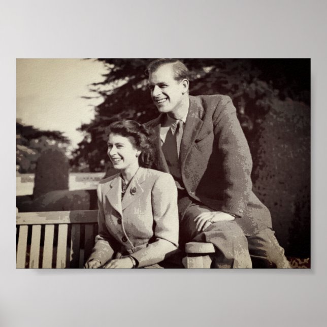 Affiche Princesse Elizabeth II Prince Philip (Devant)