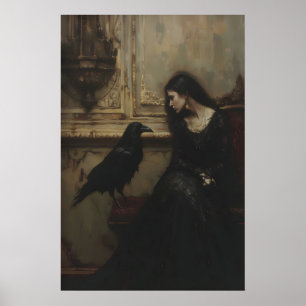 Affiche Princesse gothique, Art de corbeau ingénieux, Roma