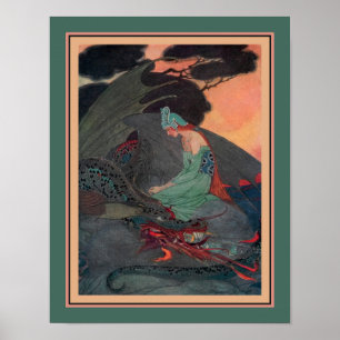Affiche "Princesse & le Dragon" vers 1920 par Elenore Abbo