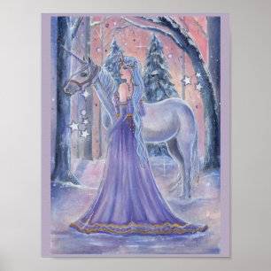 Affiche Princesse Lumi avec l'art de licorne par Renee Lav