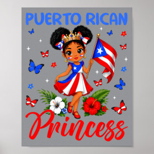 Affiche Princesse portoricaine Porto Rico Hispanique