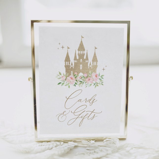 Affiche Princesse rose et or Cartes et cadeaux d'anniversa (Créateur téléchargé)