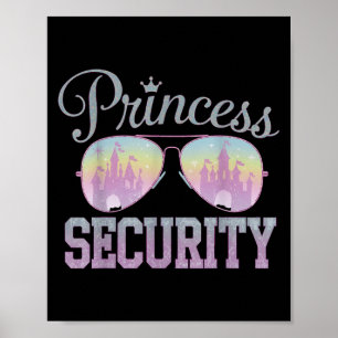 Affiche Princesse Sécurité Protection Retro Castle Hommes