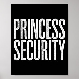 Affiche Princesse Sécurité Protection Retro Castle Women M