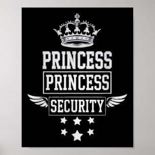 Affiche Princesse Sécurité Rétro Anniversaire Papa Maman G