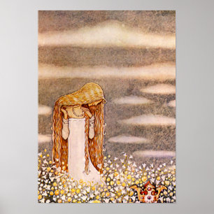 Affiche “Princesse Tuvstarr” aquarelle de John Bauer