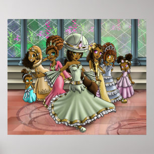 Affiche Princesses Afro-Américaines