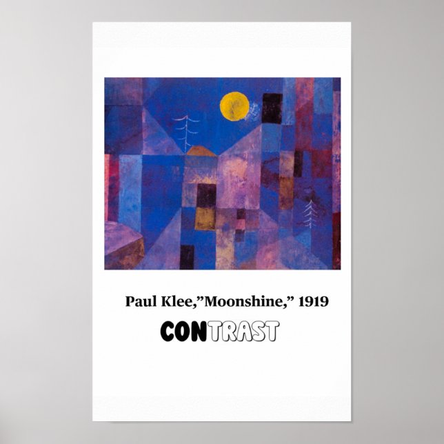 Affiche Principes de l'art - Contraste, Paul Klee (Devant)