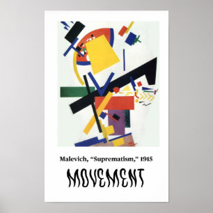 Affiche Principes de l'art - Mouvement, Malevich