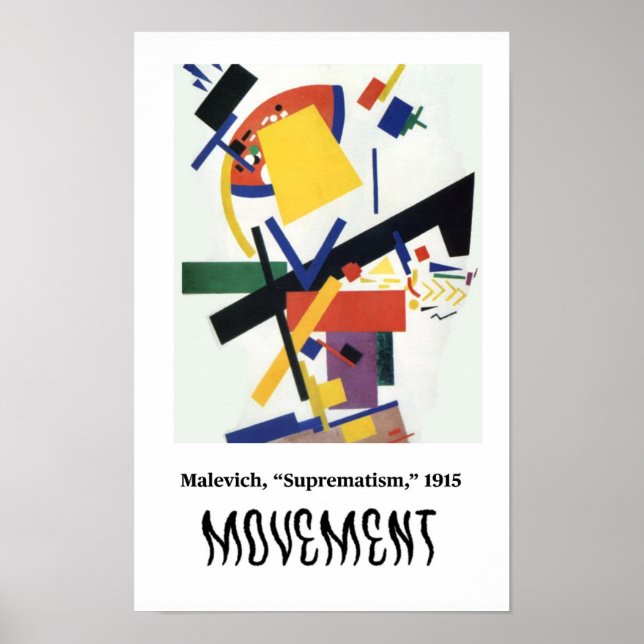 Affiche Principes de l'art - Mouvement, Malevich (Devant)