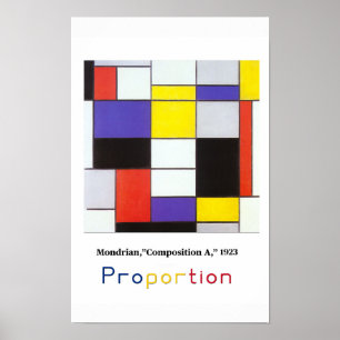 Affiche Principes de l'art - Proportion, Mondrian
