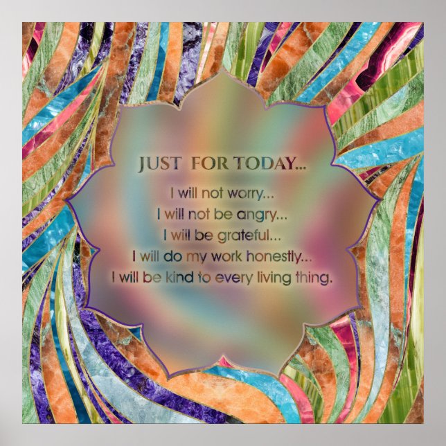 Affiche Principes de Reiki - Préceptes de Reiki (Devant)