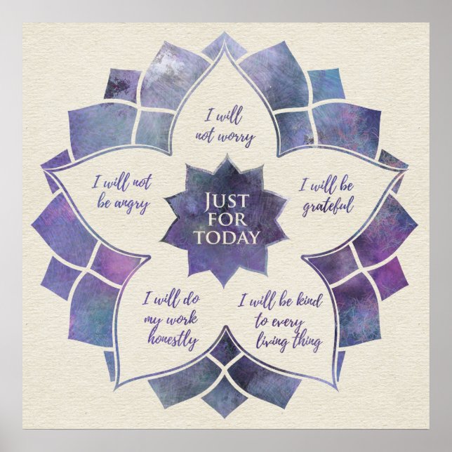 Affiche Principes de Reiki - Préceptes de Reiki (Devant)