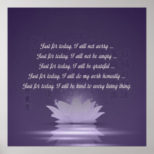 Affiche Principes de Reiki - Préceptes de Reiki