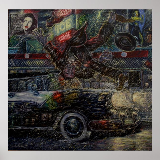 Affiche print-Vato Obtenir frappée Par Voiture c'07 Adan H (Devant)