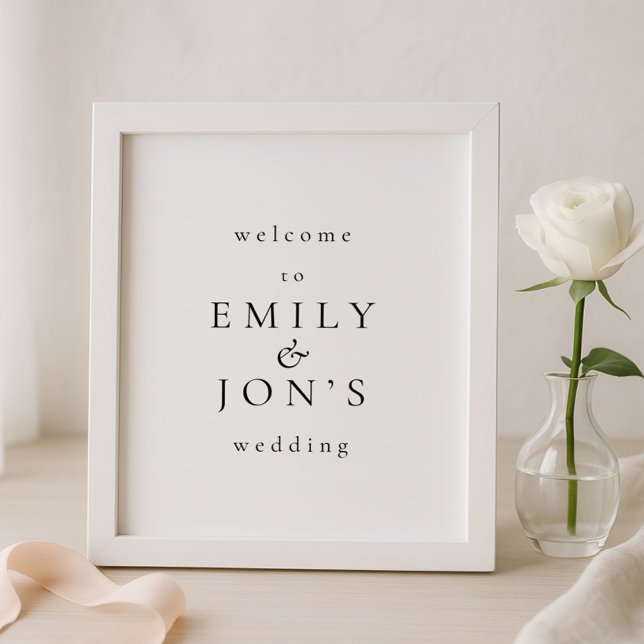 Affiche Printable Minimalist Welcome Wedding Sign (Créateur téléchargé)