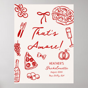 Affiche Printable That's Amore Bachelorette Party