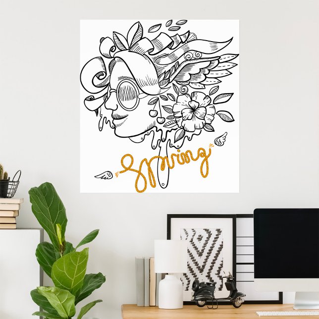 Affiche Printemps (Créateur téléchargé)