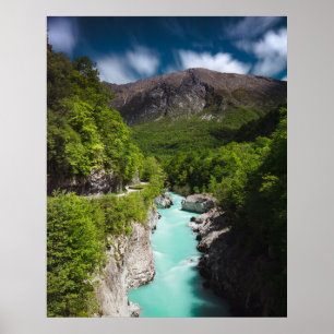 Affiche Printemps à la rivière Soča du pont Napoléon