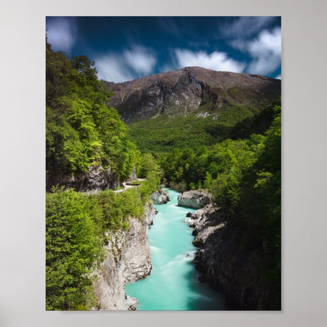 Affiche Printemps à la rivière Soča du pont Napoléon (Devant)
