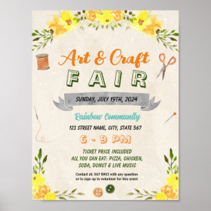 Affiche Printemps Été Craft Show événement modèle
