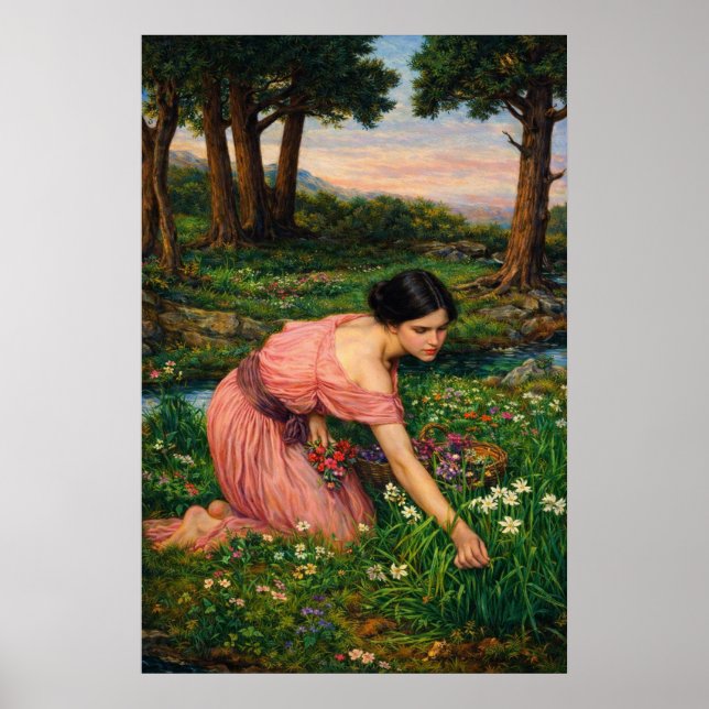 Affiche Printemps Étend un Tapis Vert de Fleurs (Devant)