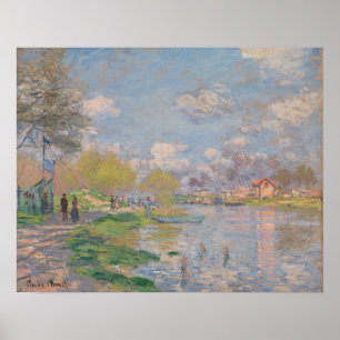 Affiche Printemps sur la Seine par Monet Impressionniste