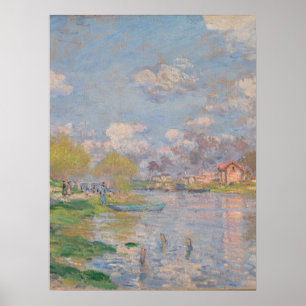 Affiche Printemps sur la Seine par Monet Impressionniste