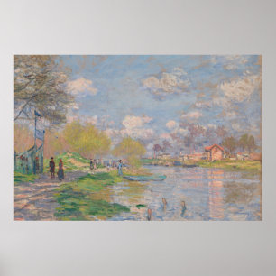 Affiche Printemps sur la Seine par Monet Impressionniste