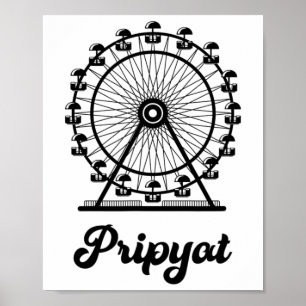 Affiche Pripyat Ukraine avec grande roue 
