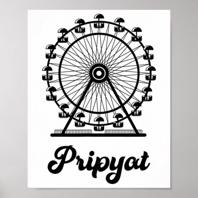 Affiche Pripyat Ukraine With Ferris Wheel  (Devant)