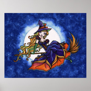 Affiche Priscilla Witch Halloween Art Imaginaire