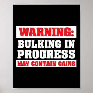 Affiche Prise de Masse en Cours Drôle de Musculation Bodyb