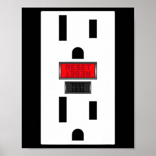 Affiche Prise De Prise Électrique Drôle Halloween Pour Cou