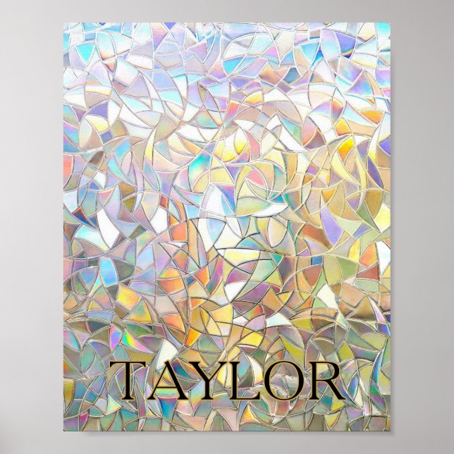 Affiche Prismatic Stained Glass Effect - Rainbow Prismatic (Devant)
