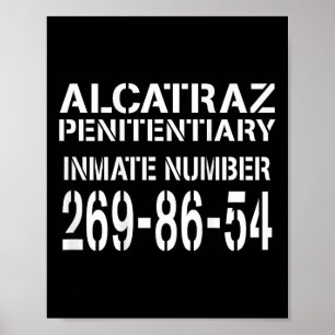 Affiche Prison d'Alcatraz Drôle costume de prisonnier Hall
