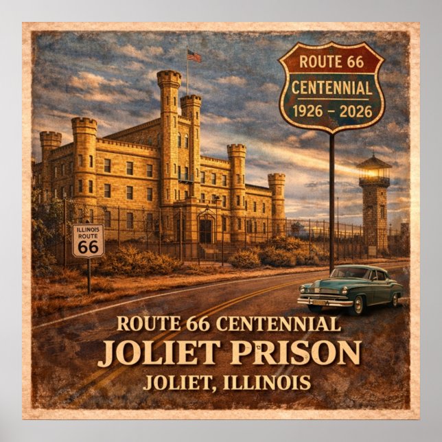 Affiche Prison de Joliet Route 66 Chicago (Devant)