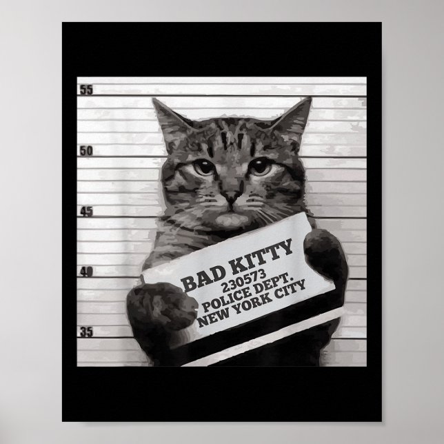 Affiche Prison De Prison De Chat Prisonnier Bad Kitty Mugs (Devant)
